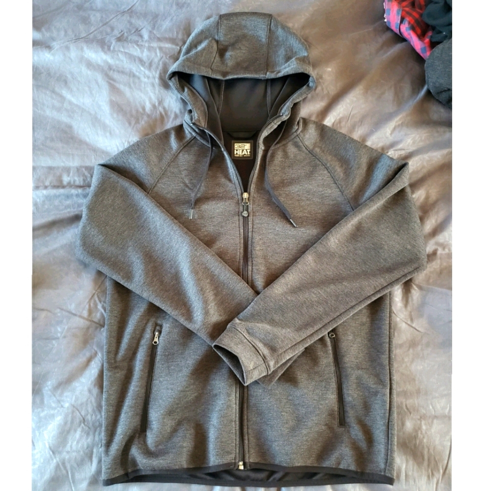 32° HEAT | Charcoal Grey Zip Up Sweater